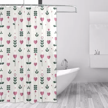 152x183cm Shower Curtain Waterproof With Hooks Mildew Mold Resistant Polyester Bathtub Shower Curtains Pink Flowers Green Leaves
152x183cm Shower Curtain Waterproof With Hooks Mildew Mold Resistant Polyester Bathtub Shower Curtains Pink Flowers Green Leaves