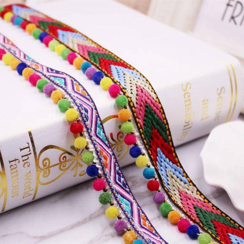 1yard Tassel Lace Ribbon Pompom Trim Fabric DIY Sewing Garment Shoes Bag Gift Crafts materials Accessory
1yard Tassel Lace Ribbon Pompom Trim Fabric DIY Sewing Garment Shoes Bag Gift Crafts materials Accessory