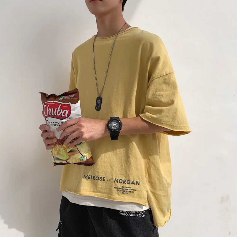 Summer New T Shirt Men Fashion Letter Printing Casual O-neck Short-sleeved Tshirt Man Streetwear Hip-hop Loose Cotton T-shirt 
Summer New T Shirt Men Fashion Letter Printing Casual O-neck Short-sleeved Tshirt Man Streetwear Hip-hop Loose Cotton T-shirt