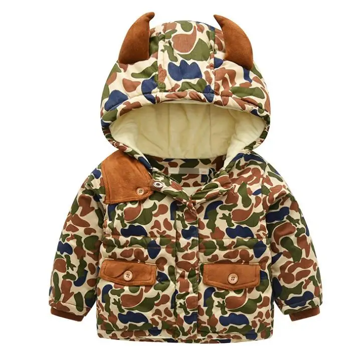 2018 new baby boys Winter clothing cotton coat style baby thicken camouflage color Outwear boys' winter style
2018 new baby boys Winter clothing cotton coat style baby thicken camouflage color Outwear boys' winter style