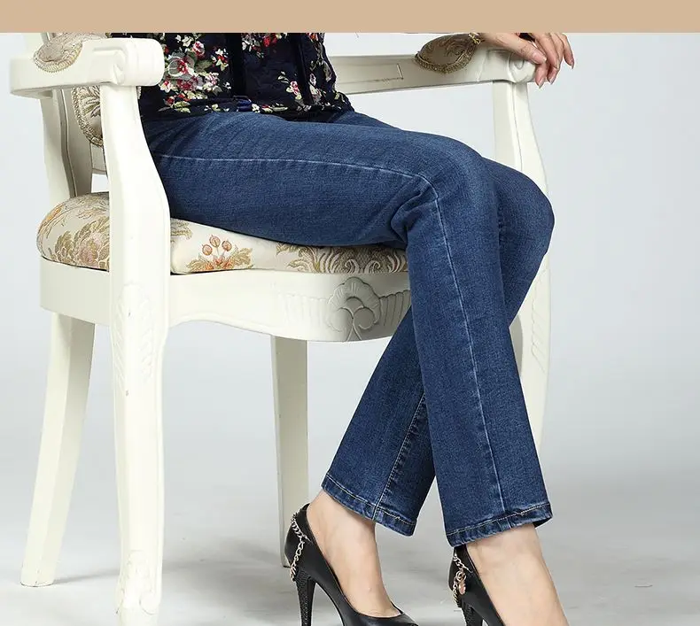 WAEOLSA Woman Casual Denim Pant Blue Jeans Staight Trouser Women Leisure Slim Fit Jeans Pantalones Mujer Zipper Fly Denim Pant (10)