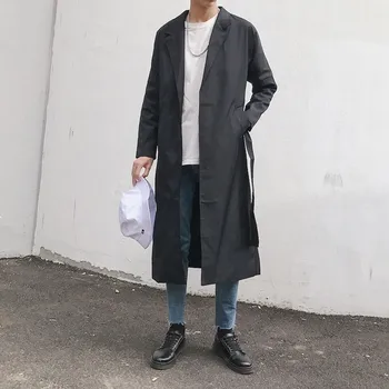 2018 Korean Style Men's Fashion Brand Trench Lapel Belt Decoration Long Sleeves Black/khaki/green Windbreaker Casual Coat M-2XL
2018 Korean Style Men's Fashion Brand Trench Lapel Belt Decoration Long Sleeves Black/khaki/green Windbreaker Casual Coat M-2XL