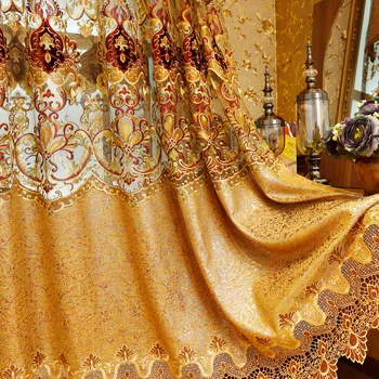 Europe Gold Luxury Villa Embroidered Curtains for Living Room Bedroom Window Curtain Kitchen Hotel Home Decoration
Europe Gold Luxury Villa Embroidered Curtains for Living Room Bedroom Window Curtain Kitchen Hotel Home Decoration