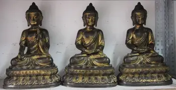 16 China Bronze Copper Buddhism Three Amitabha Sakyamuni Tathagata Buddha Statue
16 China Bronze Copper Buddhism Three Amitabha Sakyamuni Tathagata Buddha Statue