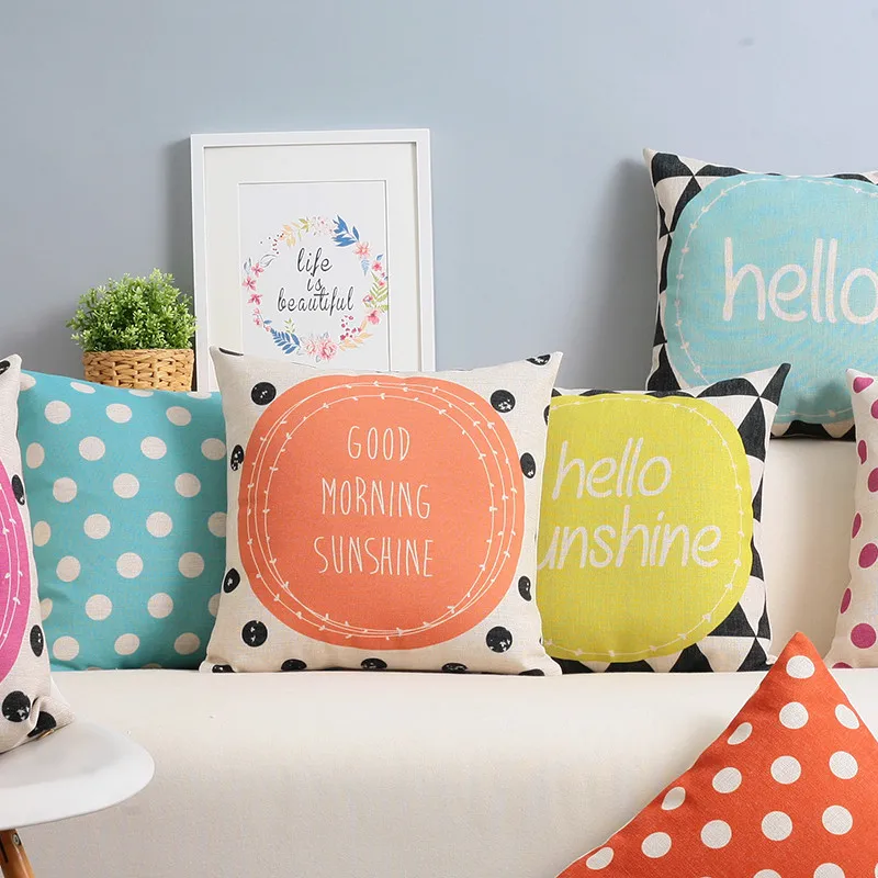 Decorative throw pillows cover case cute cute fresh geometric dot point cotton linen cushion cover for car sofa home decor
Decorative throw pillows cover case cute cute fresh geometric dot point cotton linen cushion cover for car sofa home decor