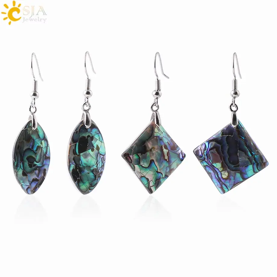 CSJA Natural Abalone Shell Water Drop Earrings Square Flat Paua Shells Geometric Dangle Earring for Women Casual Jewellery F950
CSJA Natural Abalone Shell Water Drop Earrings Square Flat Paua Shells Geometric Dangle Earring for Women Casual Jewellery F950