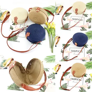 UK 2019 Fashion Beach Straw Woven Bags Rattan Basket Shoulder Bag Round Handbag
UK 2019 Fashion Beach Straw Woven Bags Rattan Basket Shoulder Bag Round Handbag