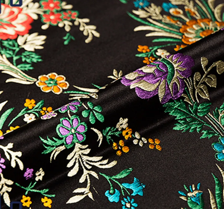 black floral Brocade Fabric Damask Jacquard Apparel Costume Upholstery Furnishing crafts patchwork cushion fabric 75CM*50CM
black floral Brocade Fabric Damask Jacquard Apparel Costume Upholstery Furnishing crafts patchwork cushion fabric 75CM*50CM