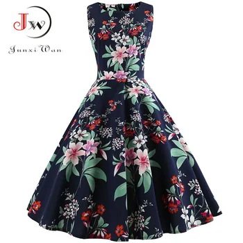 Vintage O-Neck Floral Print Summer Dress Women Sleeveless Midi Tunic Casual Work Office Party Dresses Elegant Plus Size Vestidos
Vintage O-Neck Floral Print Summer Dress Women Sleeveless Midi Tunic Casual Work Office Party Dresses Elegant Plus Size Vestidos