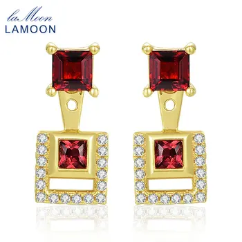LAMOON S925 Sterling Silver Multifunction Drop Earrings For Women Fine Jewelry 3mm 1ct 100% Natural Red Garnet Gemstone EI014
LAMOON S925 Sterling Silver Multifunction Drop Earrings For Women Fine Jewelry 3mm 1ct 100% Natural Red Garnet Gemstone EI014