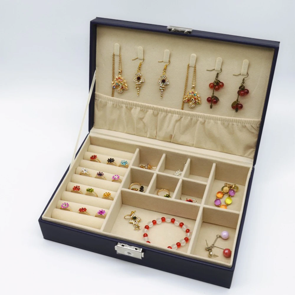High-grade Leather Large Space Jewelry Boxes Wood Stud Earrings Jewelry Storage Box Necklace Earrings Storage Casket Multicolor
High-grade Leather Large Space Jewelry Boxes Wood Stud Earrings Jewelry Storage Box Necklace Earrings Storage Casket Multicolor