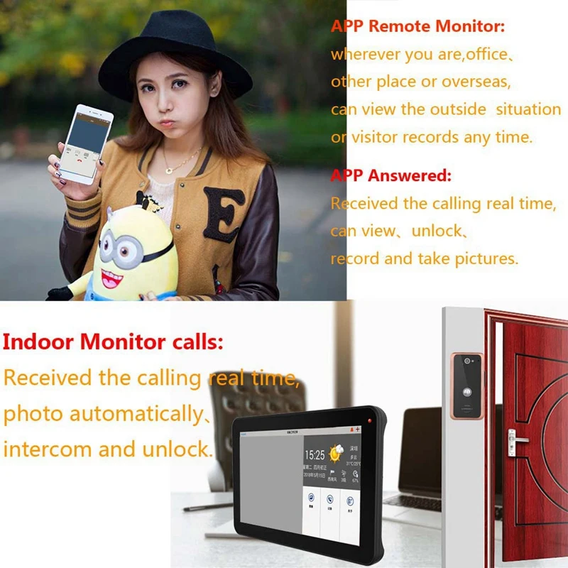 9-Inch LCD Color Screen Digital Doorbell Eye Doorbell Electronic Peephole Door Camera Viewer Outdoor Door Bell
9-Inch LCD Color Screen Digital Doorbell Eye Doorbell Electronic Peephole Door Camera Viewer Outdoor Door Bell