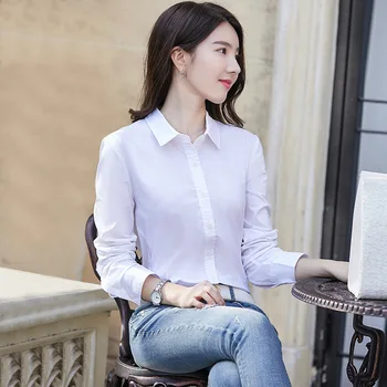 Women Spring High Street Fashion Single Breasted Turn Down Collar Cotton White Office Formal Blouses Tops Ladies Oversize Shirts
Women Spring High Street Fashion Single Breasted Turn Down Collar Cotton White Office Formal Blouses Tops Ladies Oversize Shirts
