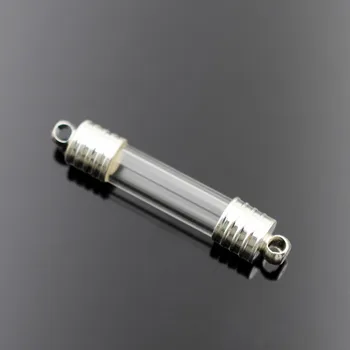 5pieces two silver color caps tube glass Vial Pendant miniature name on rice art jewelry making component pendant
5pieces two silver color caps tube glass Vial Pendant miniature name on rice art jewelry making component pendant