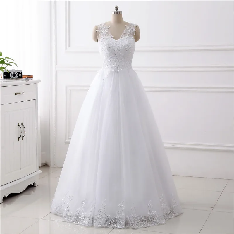 Ball Gown Wedding Dresses H0010 tulle white lace up appliques sequined Vestido de Noiva simple bridal gowns
Ball Gown Wedding Dresses H0010 tulle white lace up appliques sequined Vestido de Noiva simple bridal gowns