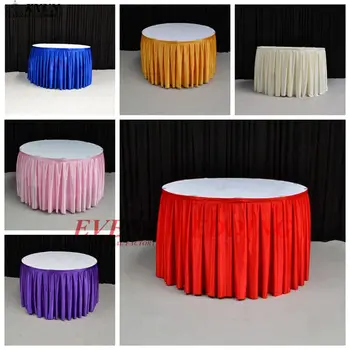 0.8m H x 3m Long Satin Table Skirt Table Cloth Skirting For Banquet Wedding Event Festival Decoration
0.8m H x 3m Long Satin Table Skirt Table Cloth Skirting For Banquet Wedding Event Festival Decoration