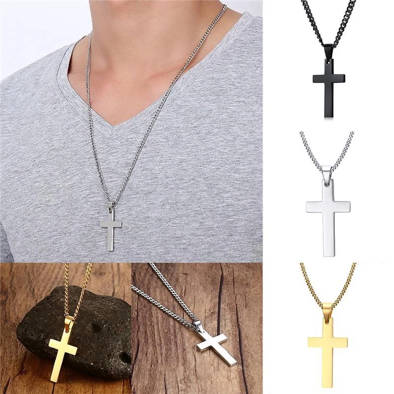 FUNIQUE Fashion Stainless Steel Alloy Prayer Cross Letter Pendant Necklace Men Chain Necklaces Male Chain Punk Jewelry
FUNIQUE Fashion Stainless Steel Alloy Prayer Cross Letter Pendant Necklace Men Chain Necklaces Male Chain Punk Jewelry