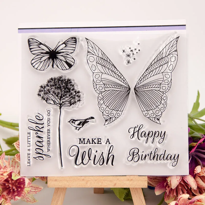 2018 New Butterfly Dandelion Words Transparent Clear Silicone Stamp DIY Scrapbooking Photo Album Decorative Clear Stamp Sheets
2018 New Butterfly Dandelion Words Transparent Clear Silicone Stamp DIY Scrapbooking Photo Album Decorative Clear Stamp Sheets