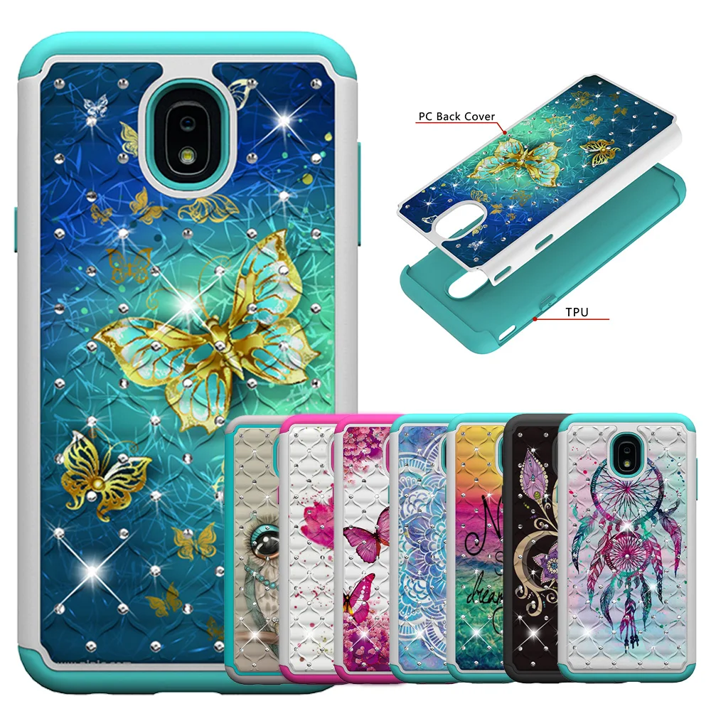Phone Case For Samsung Galaxy J3 Prime Emerge J7 A6 2018 2017 2 in 1 Bling Crystal Shockproof Soft Silicone Hard PC Back Cover
Phone Case For Samsung Galaxy J3 Prime Emerge J7 A6 2018 2017 2 in 1 Bling Crystal Shockproof Soft Silicone Hard PC Back Cover