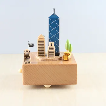 Creative Building Music Box Decorate Wooden Craft Clockwork Music Box Gifts For The New Year Home Desktop Decoration Accessories
Creative Building Music Box Decorate Wooden Craft Clockwork Music Box Gifts For The New Year Home Desktop Decoration Accessories