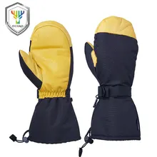 OZERO rękawice motocyklowe skórzane prawdziwej skóry wołowej Snowboard Snowmobile Motocross wyścigi motocyklowe konna narty Moto rękawice 9008(China)