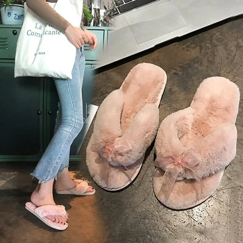 Winter Fashion Women Home Slippers Faux Fur Warm Shoes Woman Fluffy Plush Slip on Flats Female Fur Flip Flops Pink Plus Size
Winter Fashion Women Home Slippers Faux Fur Warm Shoes Woman Fluffy Plush Slip on Flats Female Fur Flip Flops Pink Plus Size