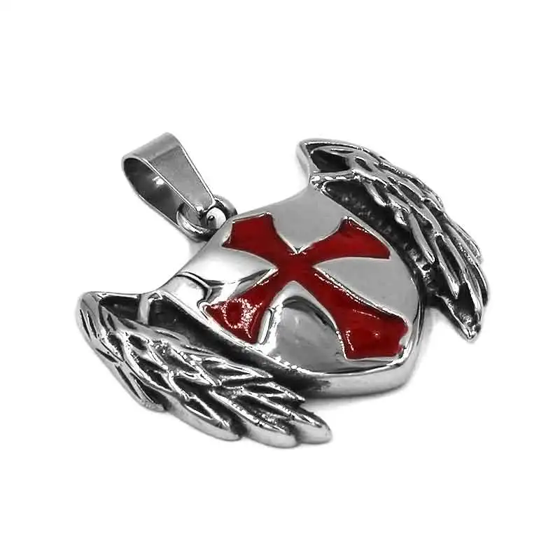 Wholesale Armor Shield Knight Templar Red Cross Pendant Stainless Steel Jewelry Classic Eagle Wing Biker Mens Pendant SWP0513
Wholesale Armor Shield Knight Templar Red Cross Pendant Stainless Steel Jewelry Classic Eagle Wing Biker Mens Pendant SWP0513