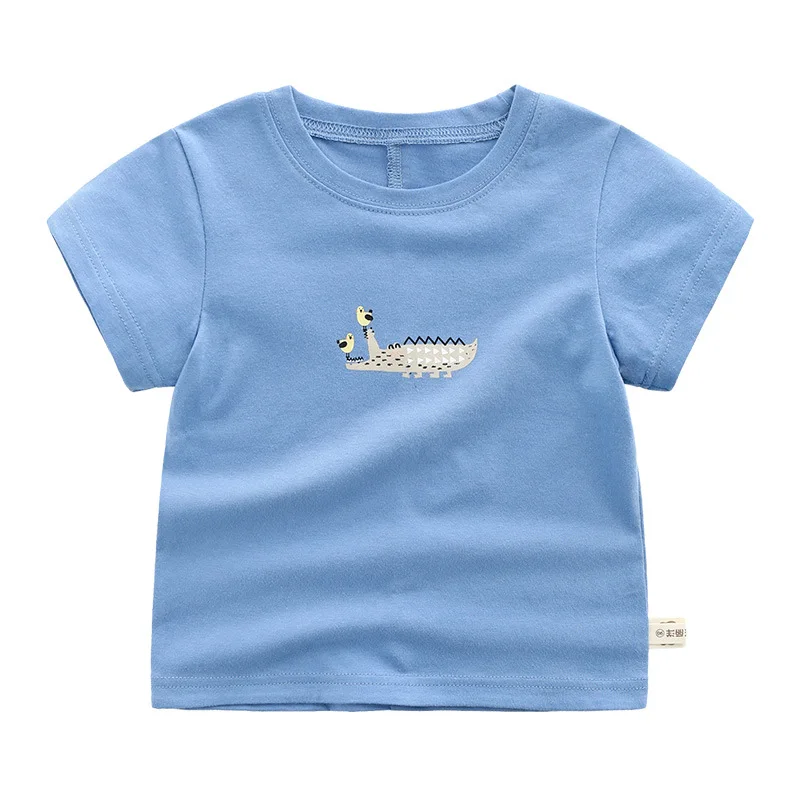 

2019 Высококачественная футболка летние топы для мальчиков и девочек с принтом Динозавров Юрского периода 100% хлопок детские топы детская одежда