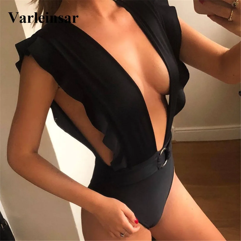 8 Colors Sexy Deep V Neck One Piece Swimsuit 2019 Women Swimwear Female Bather Ruffled High Waist Bathing Suit Swim Wear V1414
8 Colors Sexy Deep V Neck One Piece Swimsuit 2019 Women Swimwear Female Bather Ruffled High Waist Bathing Suit Swim Wear V1414
