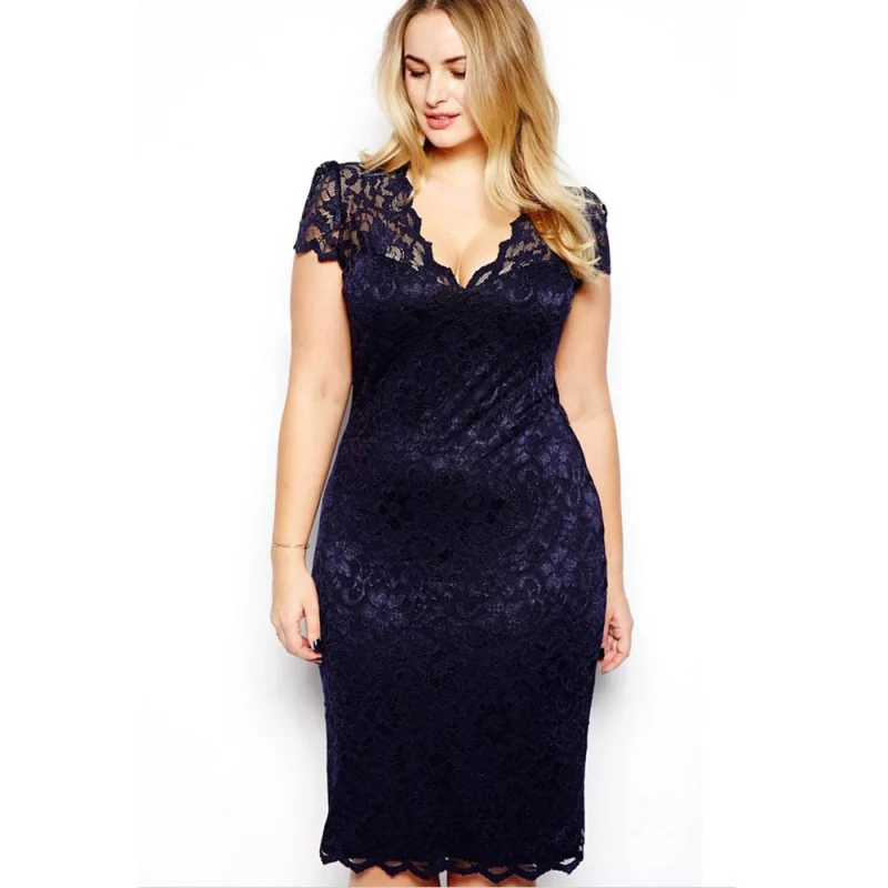 3XL Large Size Summer Sexy Women V-Neck Dresses Female Lace Hollow Out Dress Lady Casual Stretch Pencil Dress
3XL Large Size Summer Sexy Women V-Neck Dresses Female Lace Hollow Out Dress Lady Casual Stretch Pencil Dress