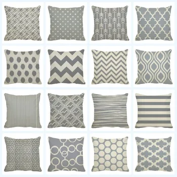 45*45cm Gray Striped Geometric Cushion Cover Linen Pillowcase Cojines Decorativos Para Sofa Home Bedroom Sofa Decor Pillow Cover
45*45cm Gray Striped Geometric Cushion Cover Linen Pillowcase Cojines Decorativos Para Sofa Home Bedroom Sofa Decor Pillow Cover