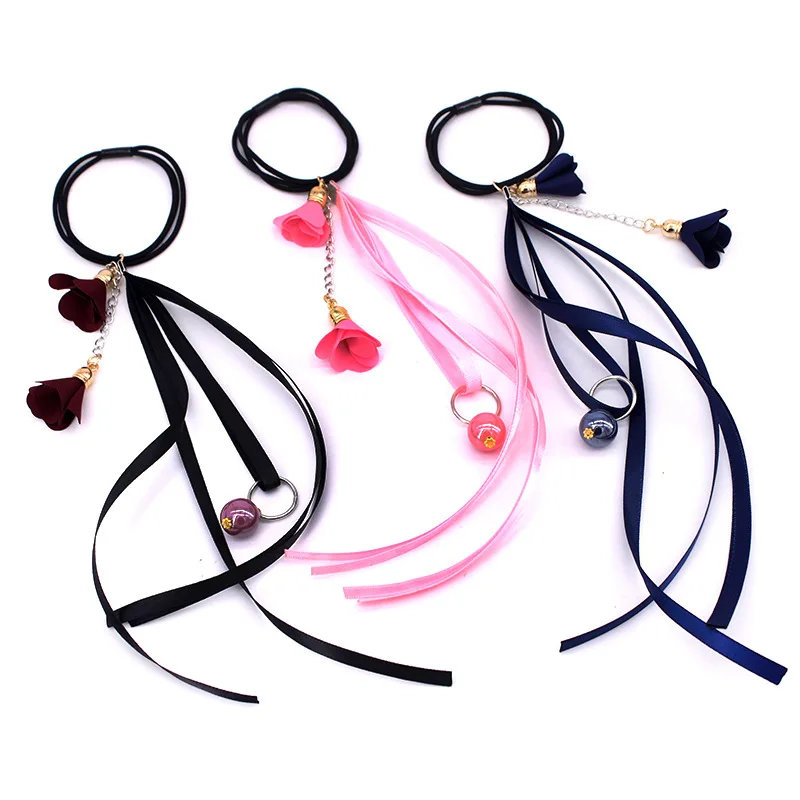Korean Style Women Elastic Hair Bands Elegant Girl Ribbon Flower Pearl Rubber Bands Ponytail Holder Scrunchy Hair Accessories
Korean Style Women Elastic Hair Bands Elegant Girl Ribbon Flower Pearl Rubber Bands Ponytail Holder Scrunchy Hair Accessories