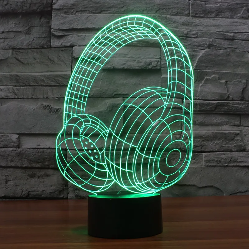 New Headphones Colorful 3d Light Led Gradual Change Night Light Touch Switch Visual Stereo Kids Room Light
New Headphones Colorful 3d Light Led Gradual Change Night Light Touch Switch Visual Stereo Kids Room Light