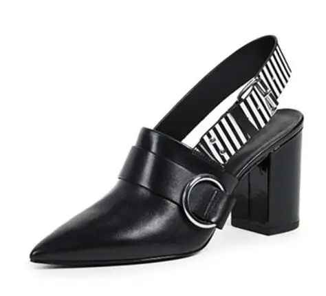 2018 summer new pointed toe open heel sandals for women Fashion black/white splicing high heel sandal Ladies chunky sandals
2018 summer new pointed toe open heel sandals for women Fashion black/white splicing high heel sandal Ladies chunky sandals