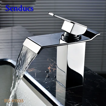 Free shipping senducs solid brass waterfall faucet for hot cold bathroom basin sink faucet with polished chrome waterfall tap
Free shipping senducs solid brass waterfall faucet for hot cold bathroom basin sink faucet with polished chrome waterfall tap