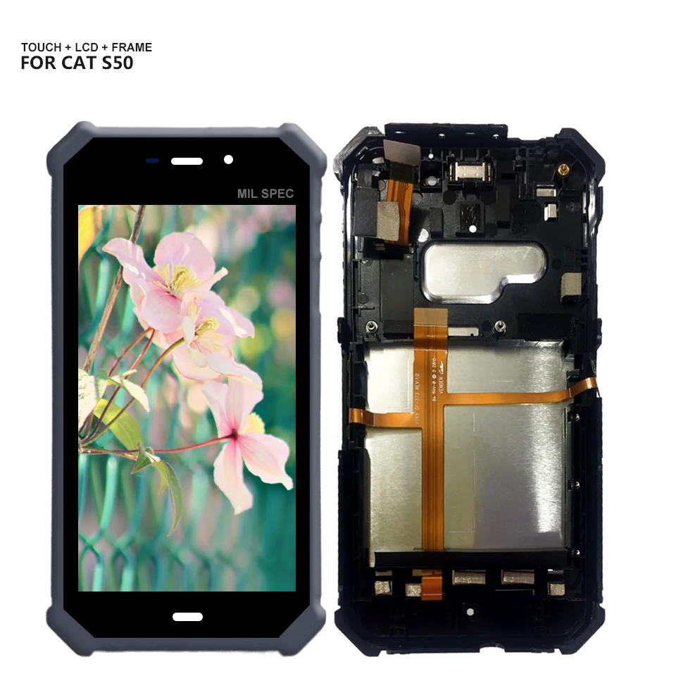 For CAT S50 LCD Display Digitizer Touch Panel Screen Assembly with Frame + Tools
For CAT S50 LCD Display Digitizer Touch Panel Screen Assembly with Frame + Tools
