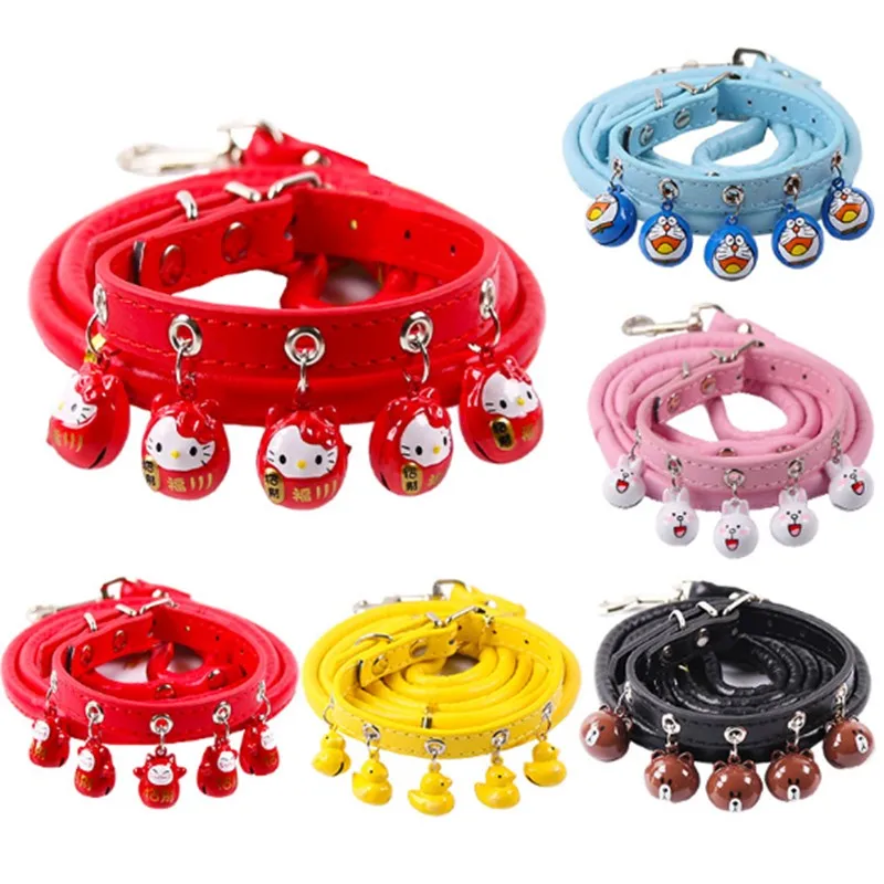 

1 Set Fashion Bell Cat Dog Collar Leash Princess Leashes Collars For Dogs Pet Supplies Accessories