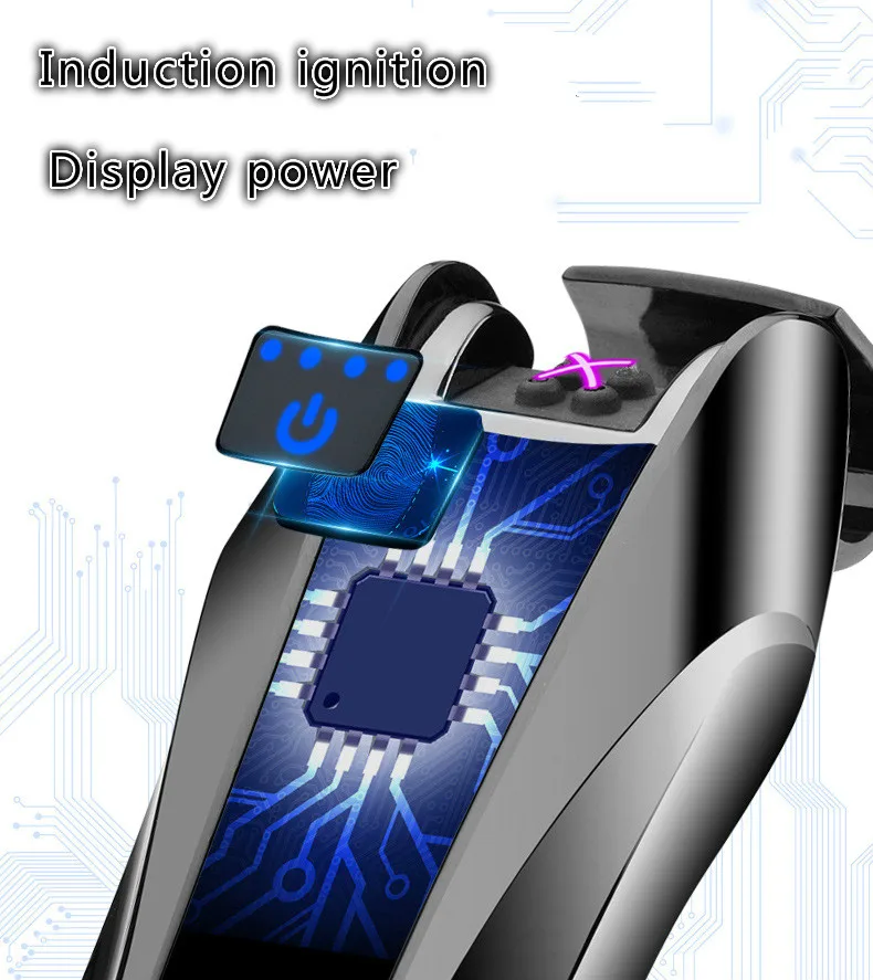 2018 Creative Induction Double Arc Cross Lighter Personality Display Power Intelligent Cigarette Lighter Electronic USB Lighters
2018 Creative Induction Double Arc Cross Lighter Personality Display Power Intelligent Cigarette Lighter Electronic USB Lighters