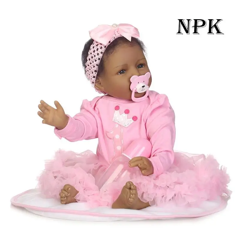Black Skin Reborn Baby Girl Doll 3D Cute Soft Silicone Realistic Baby Dolls With Cloth Set Kids Accompany Playmate Toy Gift
Black Skin Reborn Baby Girl Doll 3D Cute Soft Silicone Realistic Baby Dolls With Cloth Set Kids Accompany Playmate Toy Gift