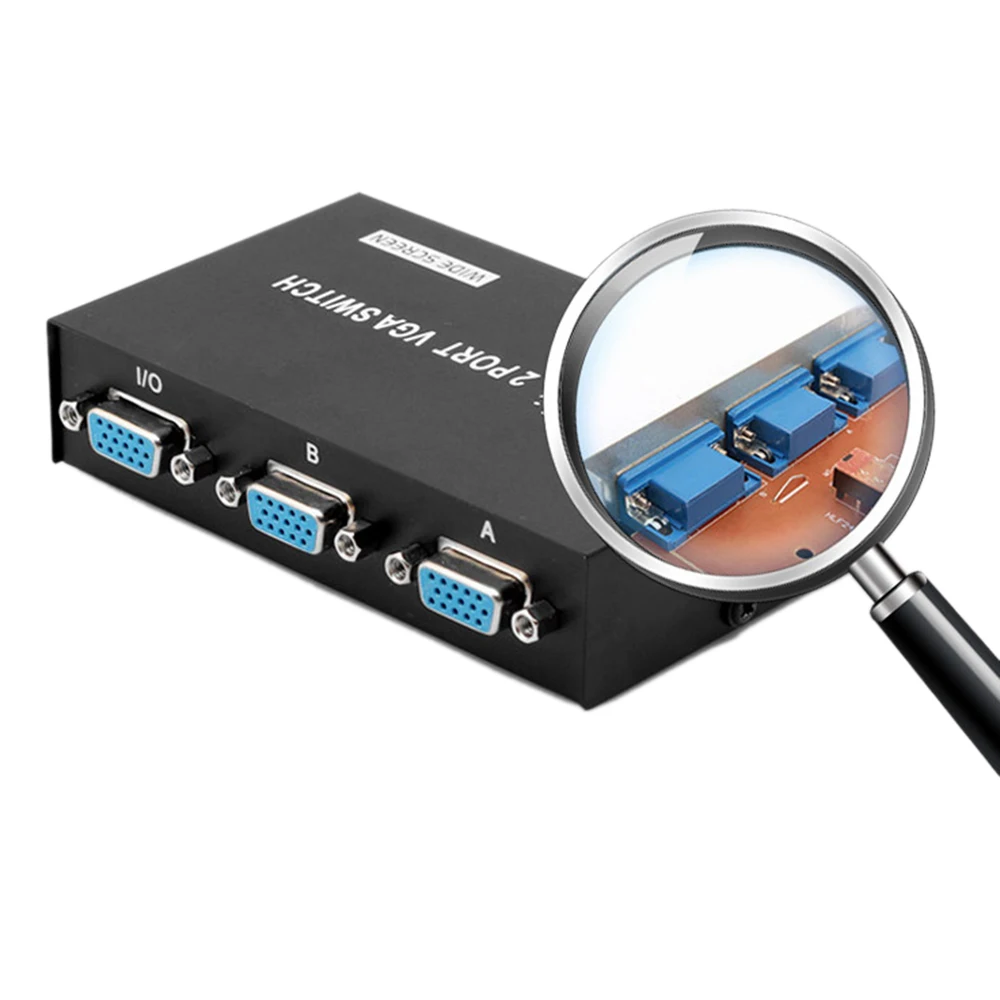30 мГц 1 до 2/4 VGA Splitter конвертер адаптер Combo экран совместно используемое устройство