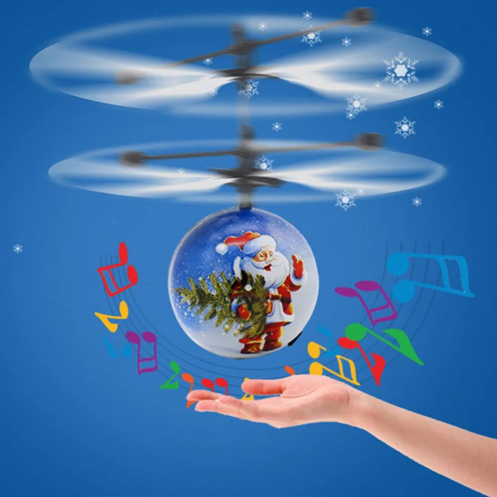 Santa Claus Pattern Induction Toy Aircraft Music Fly Ball Novel Suspension Remote Control Toy Aircraft
Santa Claus Pattern Induction Toy Aircraft Music Fly Ball Novel Suspension Remote Control Toy Aircraft