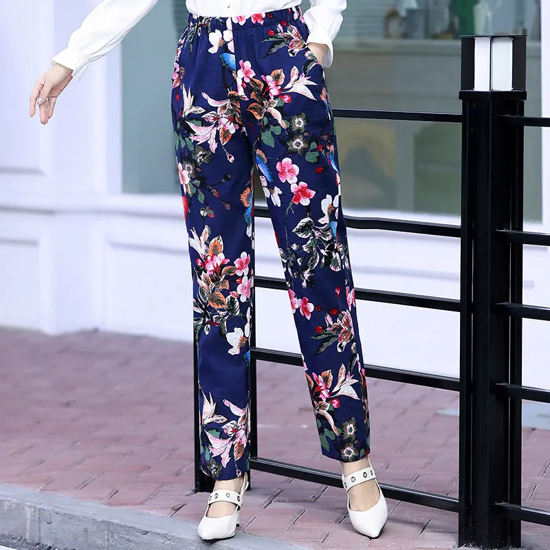 2019 Summer Women High Waist Pants Beach Wear Floral Print Plus Size 5XL Women Long Trousers Middle Aged Female Korean Pants
2019 Summer Women High Waist Pants Beach Wear Floral Print Plus Size 5XL Women Long Trousers Middle Aged Female Korean Pants