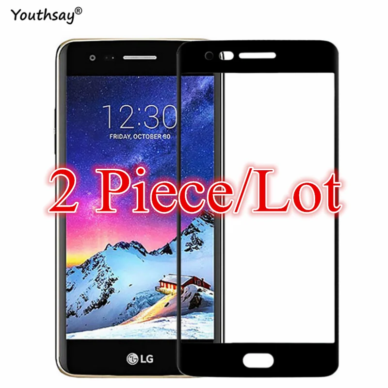 Защита экрана для LG K8 2017 полное покрытие клеем защитное закаленное стекло LV3 US215