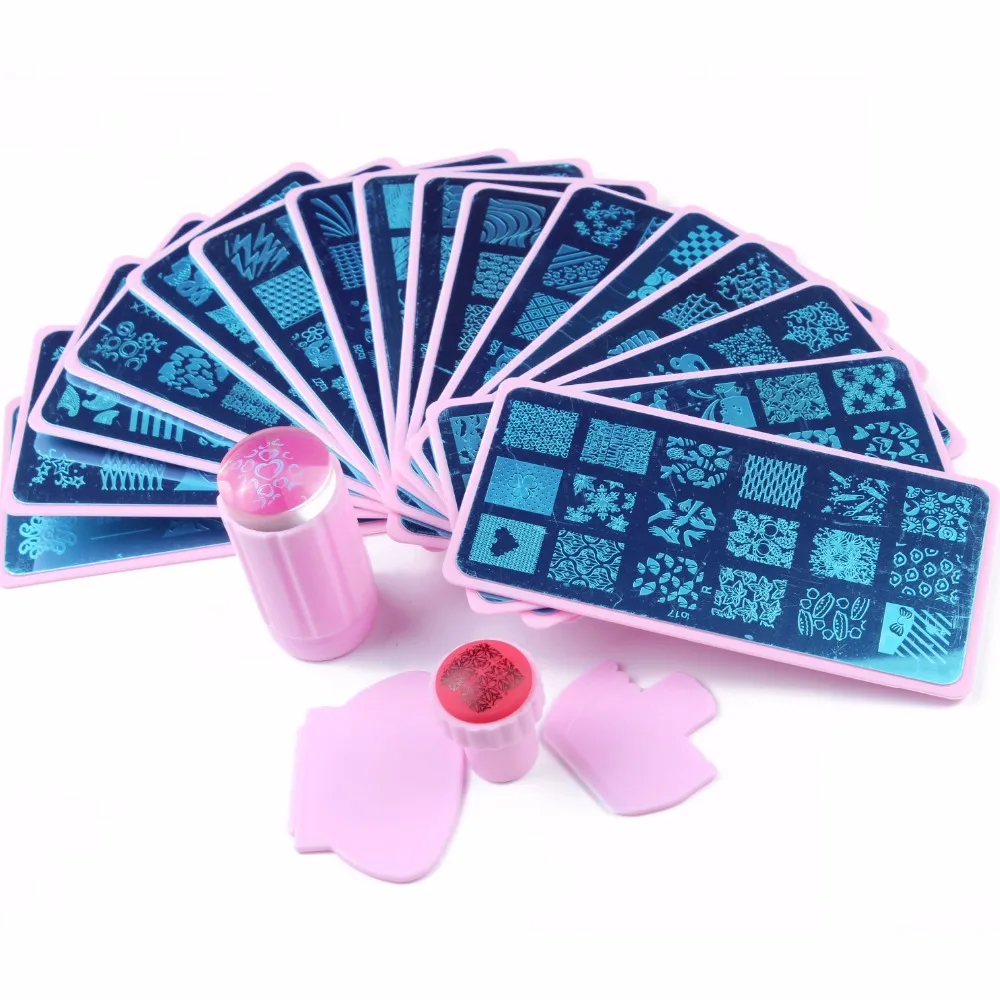 16Pcs Mixed Designs Image Stamp Nail Art Stamping Plates &Pink Plastic +1 Pcs Mini Stamper Scraper Nail Stamp Print Image Plate
16Pcs Mixed Designs Image Stamp Nail Art Stamping Plates &Pink Plastic +1 Pcs Mini Stamper Scraper Nail Stamp Print Image Plate