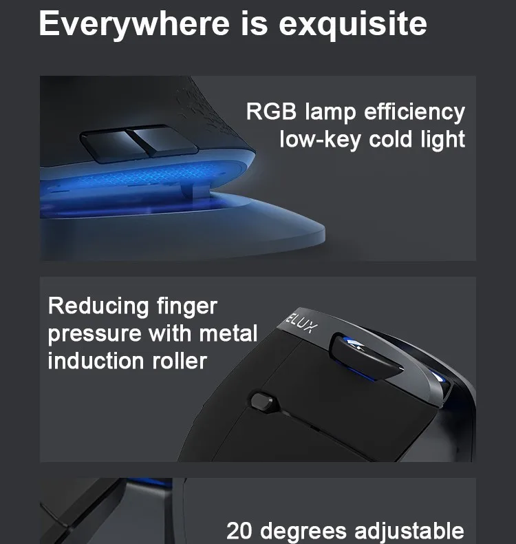 Delux M618X 2.4G Wireless Mouse Bluetooth Mouse