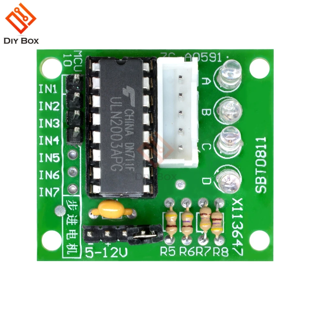 ULN2003 Stepper Motor Driver Board Test Module High Power for Arduino AVR SMD 28BYJ-48 5V 12V
ULN2003 Stepper Motor Driver Board Test Module High Power for Arduino AVR SMD 28BYJ-48 5V 12V