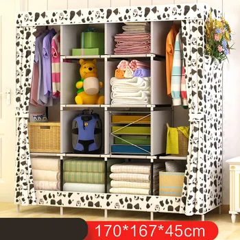 Multi-function Wardrobe Fabric Folding Cloth Storage Cabinet DIY Assembly Easy Install Reinforcement Wardrobe Closet
Multi-function Wardrobe Fabric Folding Cloth Storage Cabinet DIY Assembly Easy Install Reinforcement Wardrobe Closet