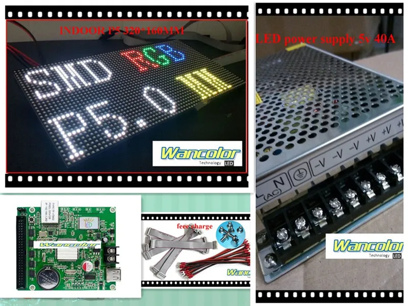 free shipping DIY LED display 20 pcs P5 indoor SMD Full Color Led Module (160*160mm)+1 pc RGB led controller+2 pc power supply
free shipping DIY LED display 20 pcs P5 indoor SMD Full Color Led Module (160*160mm)+1 pc RGB led controller+2 pc power supply