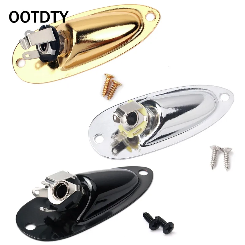 OOTDTY Boat Input Output Jack Plate Socket With Screws for Fender Strat Guitar Parts
OOTDTY Boat Input Output Jack Plate Socket With Screws for Fender Strat Guitar Parts