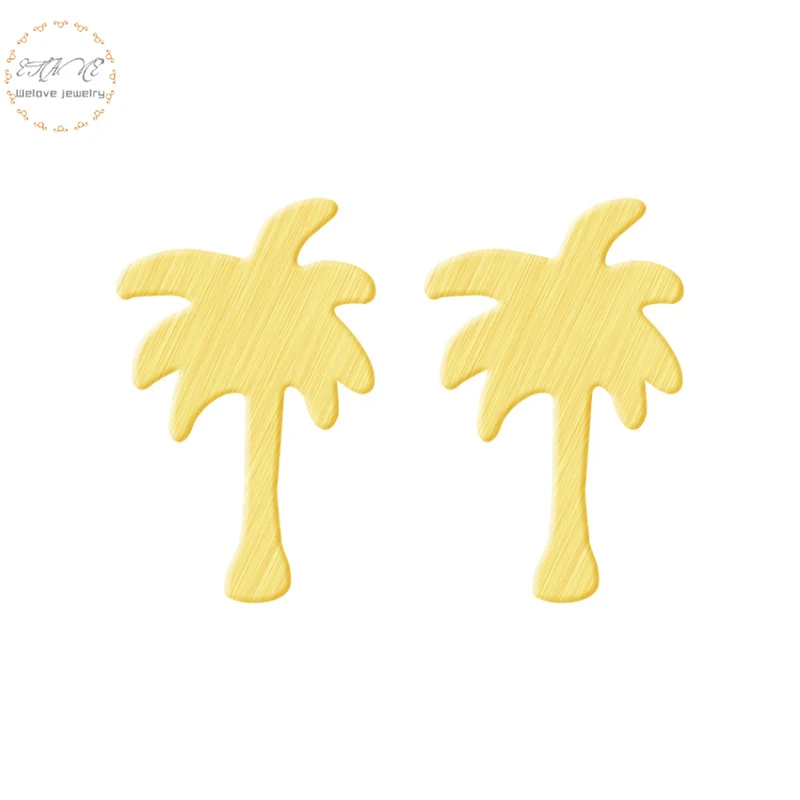 Gold Color Palm Tree Stud Earrings For Women Minimalist Jewelry Ladies Island Gift Stainless Steel Boucle D'oreille Femme 2018
Gold Color Palm Tree Stud Earrings For Women Minimalist Jewelry Ladies Island Gift Stainless Steel Boucle D'oreille Femme 2018
